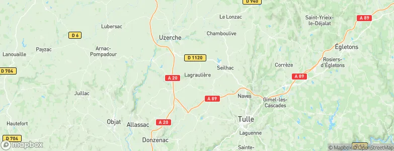 Lagraulière, France Map
