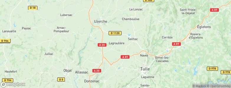 Lagraulière, France Map