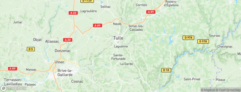 Laguenne, France Map