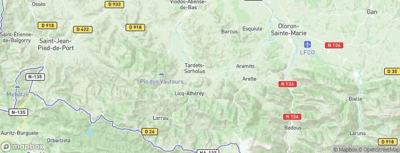 Laguinge-Restoue, France Map