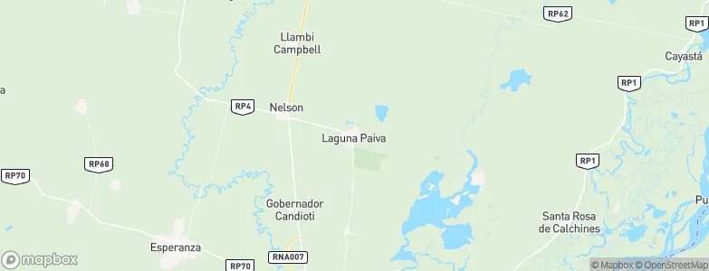 Laguna Paiva, Argentina Map