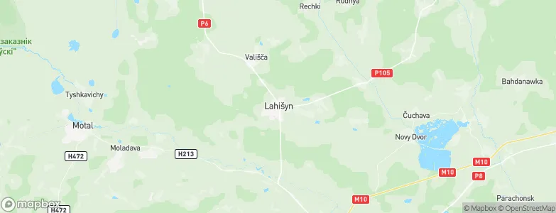 Lahishyn, Belarus Map