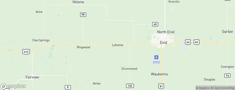 Lahoma, United States Map