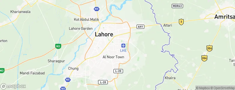 Lahore Cantonment, Pakistan Map