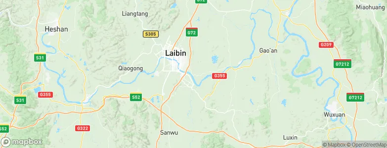 Laibin, China Map