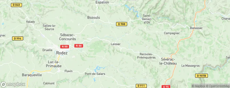 Laissac, France Map
