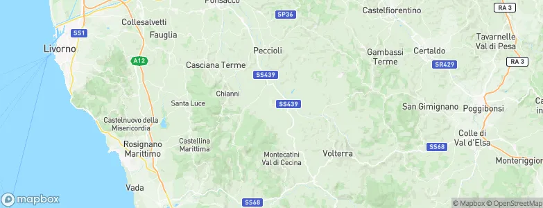 Lajatico, Italy Map