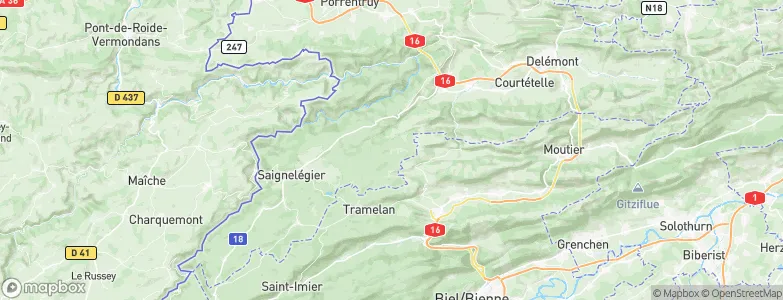 Lajoux (JU), Switzerland Map