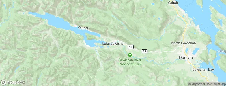 Lake Cowichan, Canada Map