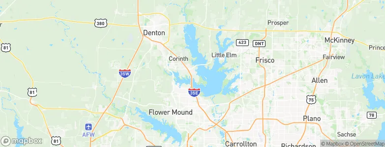 Lake Dallas, United States Map