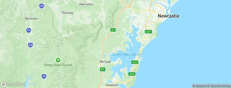 Lake Macquarie Shire, Australia Map