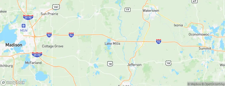 Lake Mills, United States Map