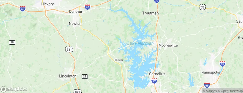 Lake Norman of Catawba, United States Map