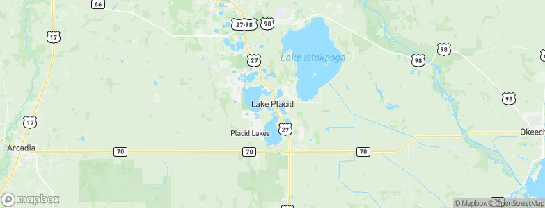 Lake Placid, United States Map