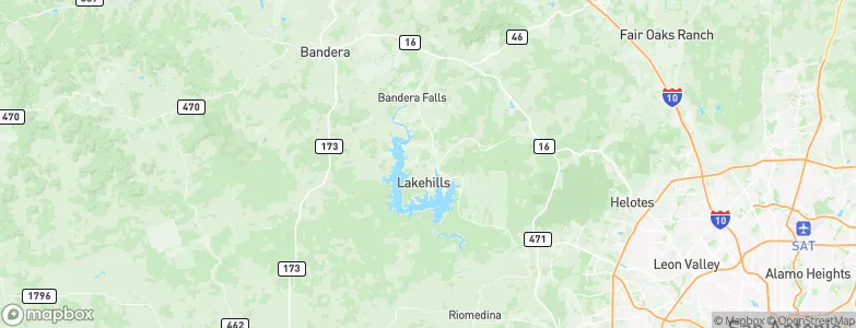 Lakehills, United States Map