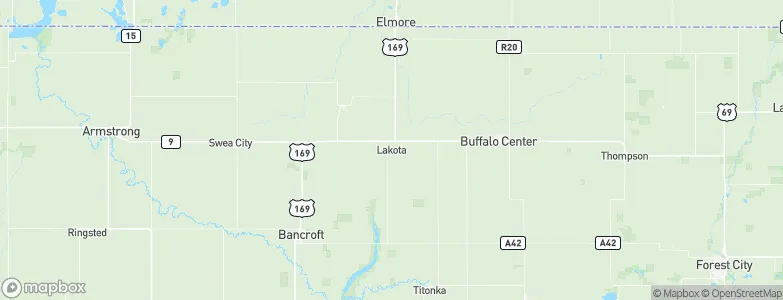 Lakota, United States Map