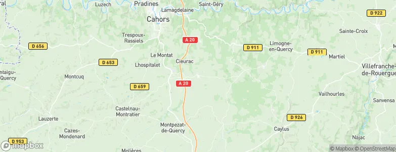 Lalbenque, France Map