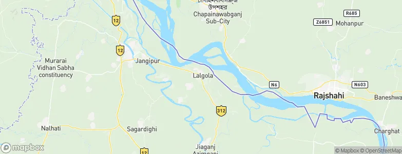 Lālgola, India Map