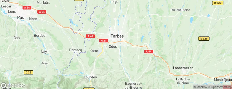 Laloubère, France Map