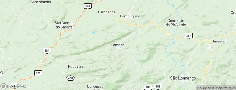 Lambari, Brazil Map