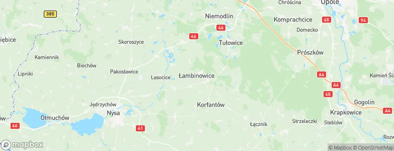 Łambinowice, Poland Map