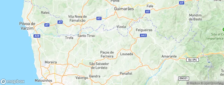 Lamoso, Portugal Map