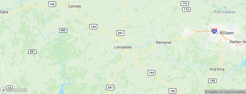 Lampasas, United States Map