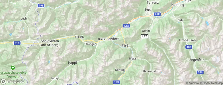 Landeck, Austria Map