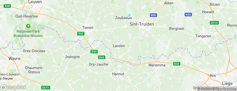Landen, Belgium Map