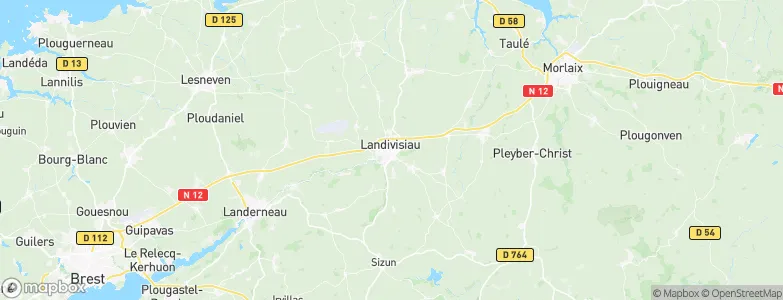Landivisiau, France Map