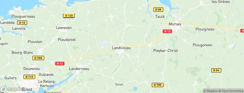 Landivisiau, France Map