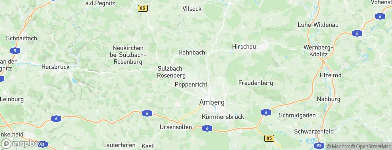 Landkreis Amberg-Sulzbach, Germany Map