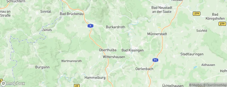 Landkreis Bad Kissingen, Germany Map