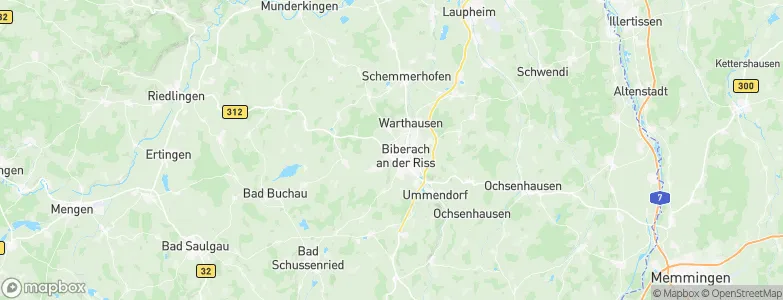 Landkreis Biberach, Germany Map