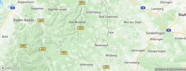 Landkreis Calw, Germany Map