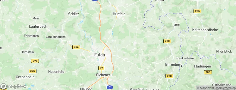 Landkreis Fulda, Germany Map