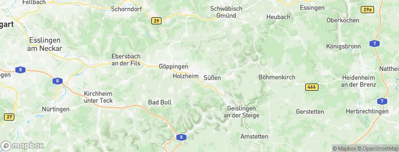 Landkreis Göppingen, Germany Map