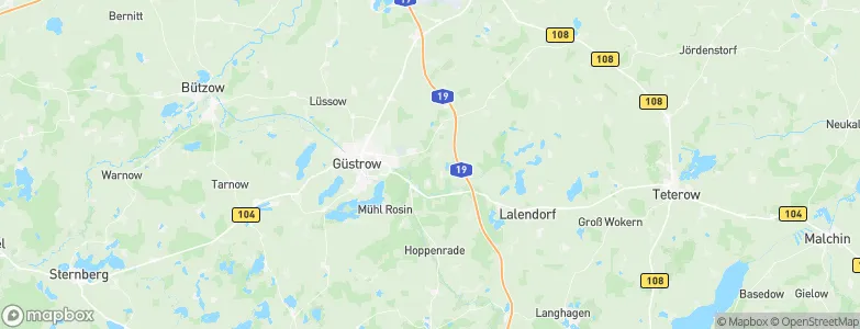 Landkreis Güstrow, Germany Map