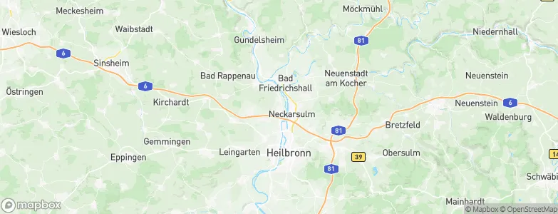 Landkreis Heilbronn, Germany Map
