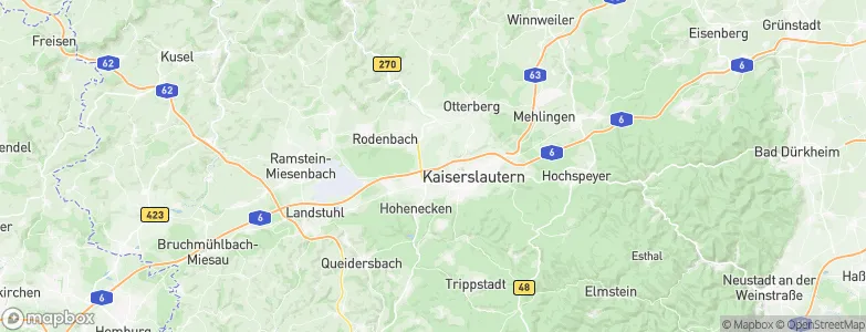 Landkreis Kaiserslautern, Germany Map