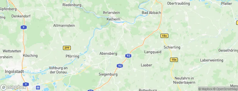 Landkreis Kelheim, Germany Map