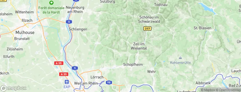 Landkreis Lörrach, Germany Map