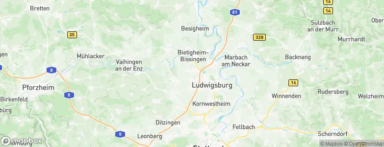 Landkreis Ludwigsburg, Germany Map