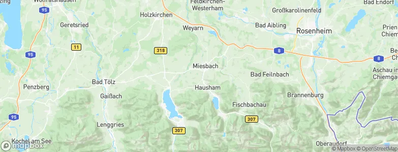 Landkreis Miesbach, Germany Map