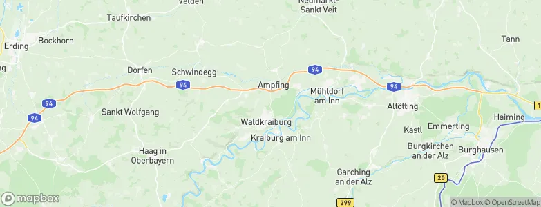 Landkreis Mühldorf am Inn, Germany Map