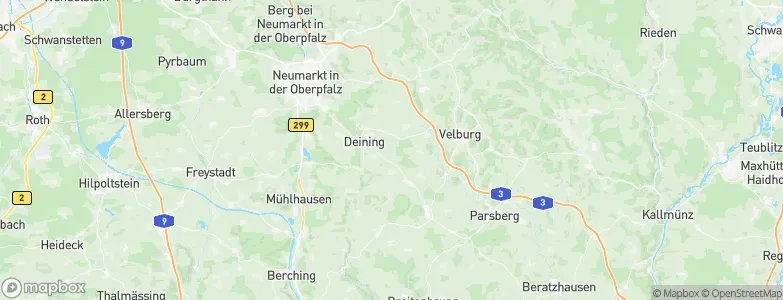 Landkreis Neumarkt in der Oberpfalz, Germany Map