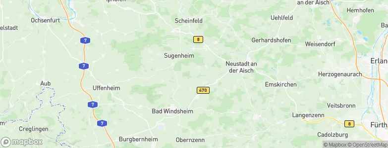 Landkreis Neustadt an der Aisch-Bad Windsheim, Germany Map