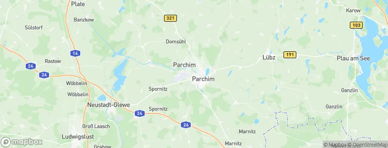 Landkreis Parchim, Germany Map