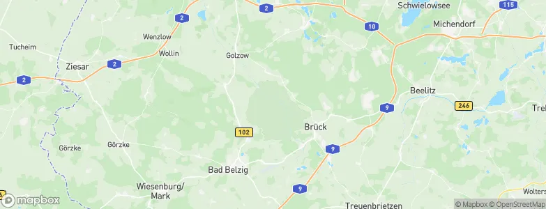 Landkreis Potsdam-Mittelmark, Germany Map