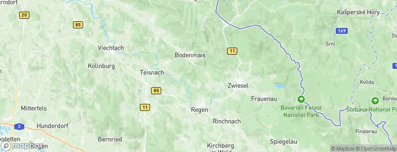Landkreis Regen, Germany Map